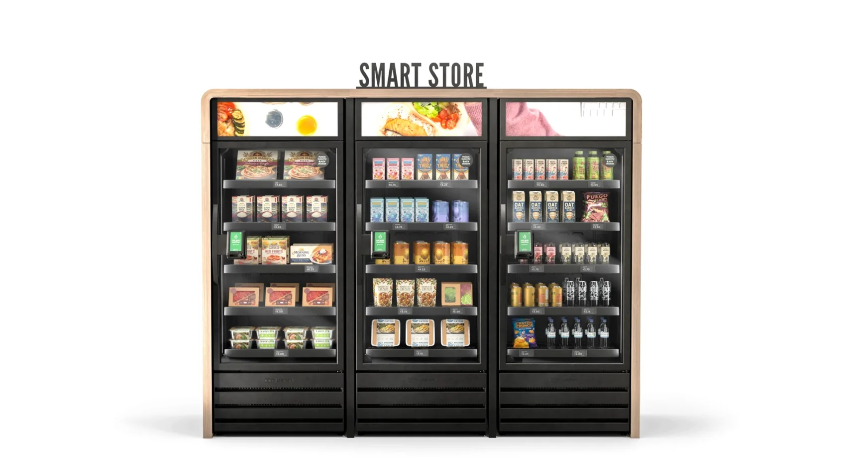 Smart store with custom wood enclosure